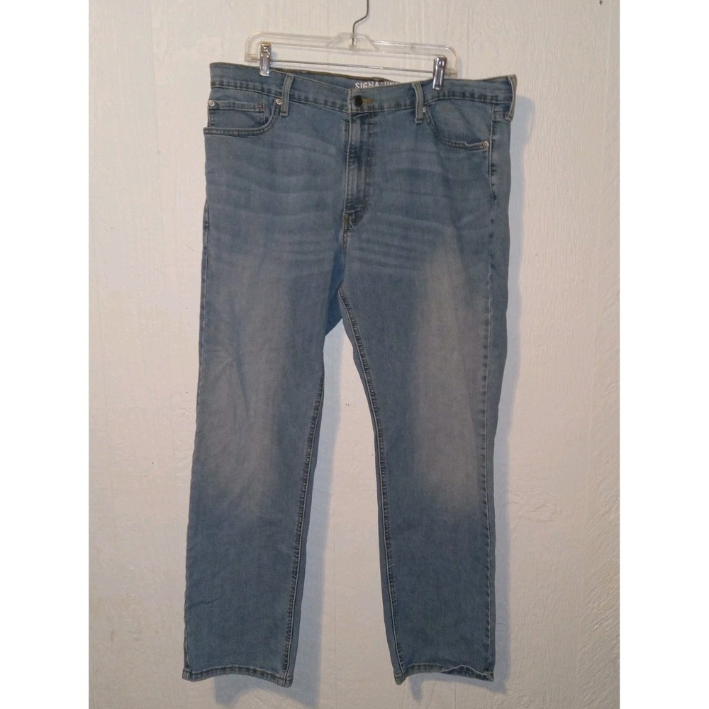 Signature by Levi Strauss Jeans Mens 40x30 Blue Straight Leg S67 Denim